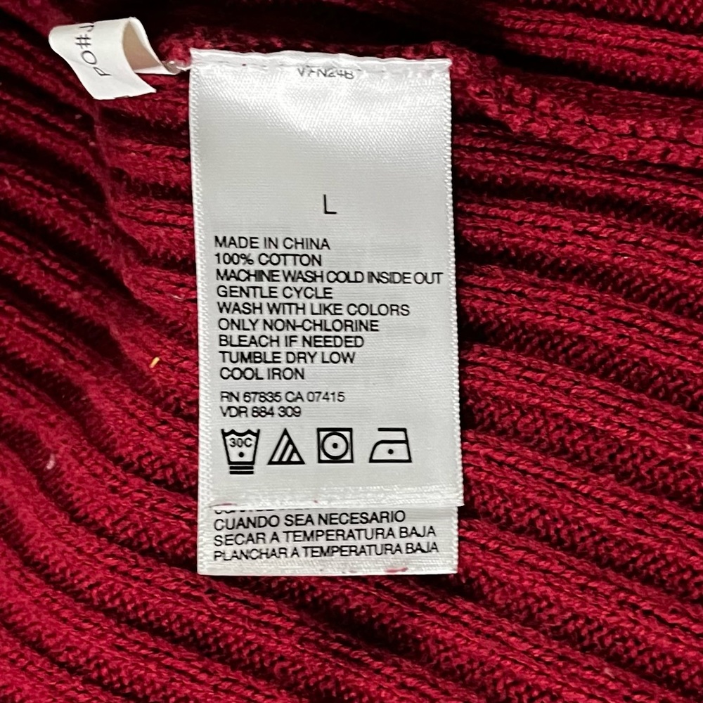 Nautica Sweater Men's Size L Mock Neck Pullover Navy Red Long Sleeve Zip - Picture 4 of 6